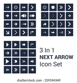 Dark Blue background Next arrow 3 in 1 big set collection