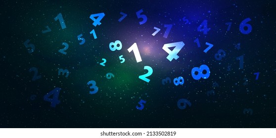 Dark blue background with numbers vector illustration