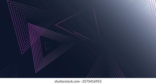 Dark blue background with pink blue triangle lines