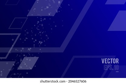 dark blue background, random minimalist abstract illustration vector for logo, card, banner, web and printing.