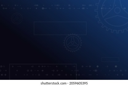 dunkelblauer Hintergrund, zufällige minimalistische Techno-Vektorgrafik für Logo, Karte, Banner, Web und Druck.