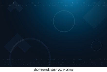 dark blue background, random minimalist abstract illustration vector for logo, card, banner, web and printing.