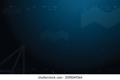 dark blue background, random minimalist abstract illustration vector for logo, card, banner, web and printing.