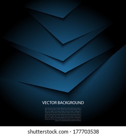 dark blue background with realistic shadows