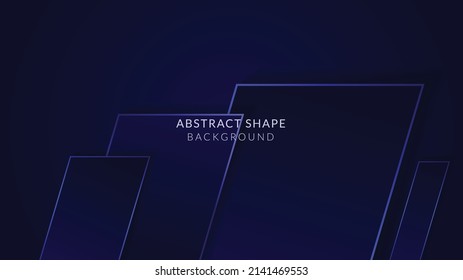 dark blue background with rectangle shapes and light lines. abstract geometric shapes background.