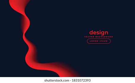dark blue background with red wavy lines
