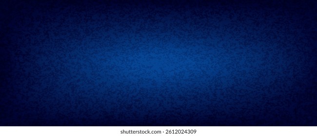 Dark blue background with rough texture for design, banner, or poster with copy space. Vector illustration of navy blue vintage paper with grainy pattern. Abstract dark blue background.