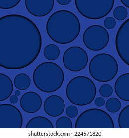 Dark blue background with round shapes, seamless