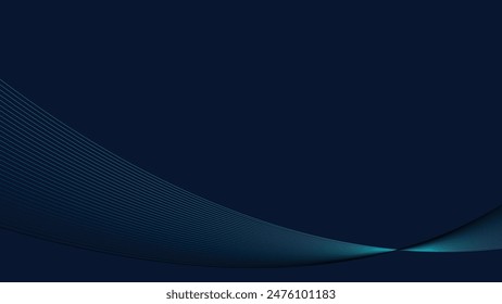 Dark Blue background with shiny line. Template for presentation, banner, award, billboard, card, cover, web  etc.