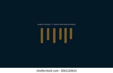 dark blue background with six golden abstract blocks