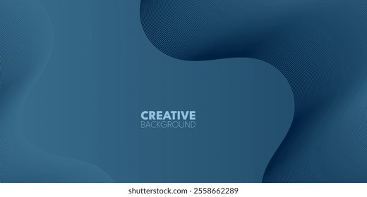 A dark blue background with smooth, curved shapes, design for business card or banner template