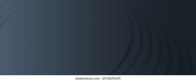 Dark blue background with a smooth, layered texture. The background features a gradient of blue, creating a sleek, modern background style. Abstract minimal curved layered texture background vector