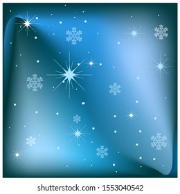 Dark blue background with snowflake. Blurred line on abstract template with color gradient. New design for ad, poster, banner for holiday. Background for a cell phone, banner etc. Vector illustration.