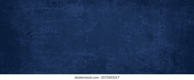 Dark blue background with a textured, grunge style. The background features a rich blue color with a rough, distressed texture. Rough concrete texture background. Blue background vector.
