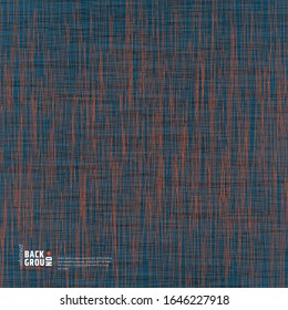 Dark blue Background with threads, natural linen. Vector