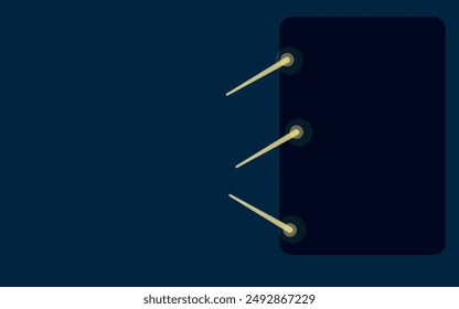 dark blue background with two shades and yellow abstract lines