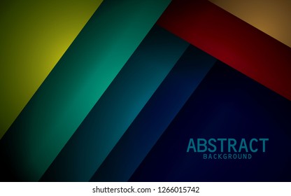 Dark blue background vector with colorful overlap layer