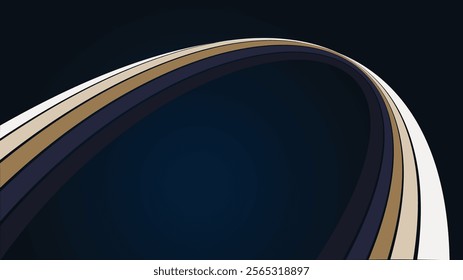 Dark blue background vector design. blue background with curved ribbon. Modern background. Suit for banner, backdrop, invitation card, billboard, etc