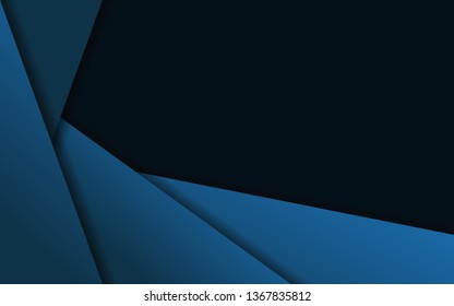 Dark blue background vector overlap layer on dark space for background design