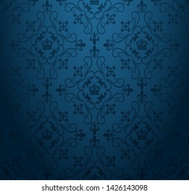 Dark blue background wallpaper for your design, vector illustration