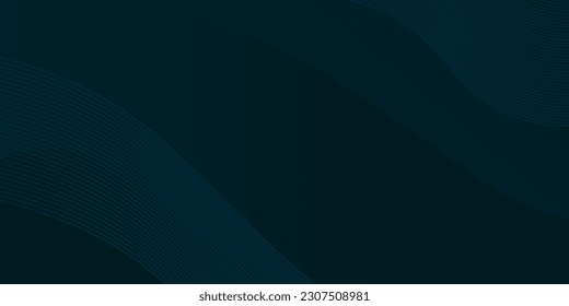 Dark blue background. Blue Waves. Abstract background with halftone gradient. Vector background.