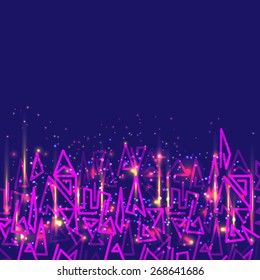 dark blue background for your presentation with triangles and light elements