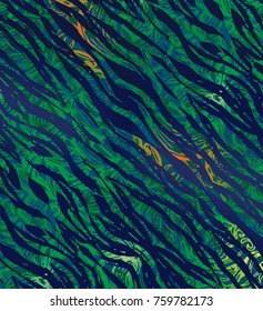 Dark blue backgrounds with diagonal green lines