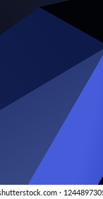 Dark blue banner with a combination of geometric shapes. Rectangular, vertical. Also can use as cover, simple background, phone Wallpaper. Vector illustration