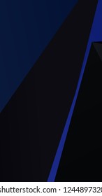 Dark blue banner with a combination of geometric shapes. Rectangular, vertical. Also can use as cover, simple background, phone Wallpaper. Vector illustration