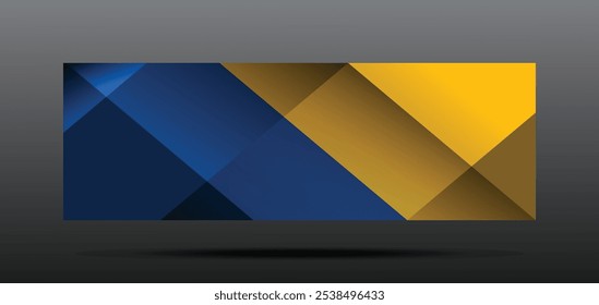 Dark blue banner design. Horizontal background with dark blue shape gradient design. Navy blue abstract background suit for banner, billboard, invitation, and others.