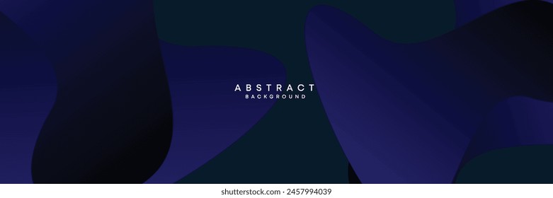 Dark blue, black abstract technological modern geometric banner background. dark navy blue gradient web header, promotional banner design for corporate, business, party, seminar, festive background