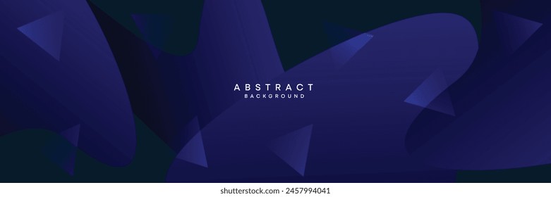 Dark blue, black abstract technological modern geometric banner background. dark navy blue gradient web header, promotional banner design for corporate, business, party, seminar, festive background