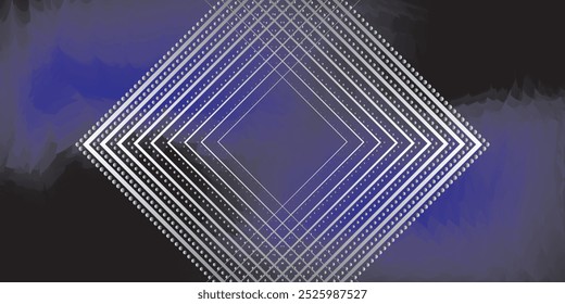 Dark blue and black background. Modern lines square abstract presentation background. Luxury paper cut background. Abstract decoration