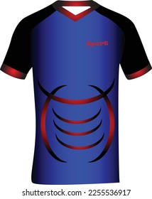 dark blue and black gradient athletic sport shirt design that looks modern masculine for men