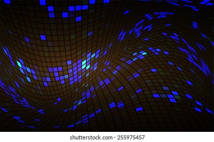 Dark blue black Light Abstract Technology background for computer graphic website internet and business. circle text box. Brochure. card. wave. Mosaic. table