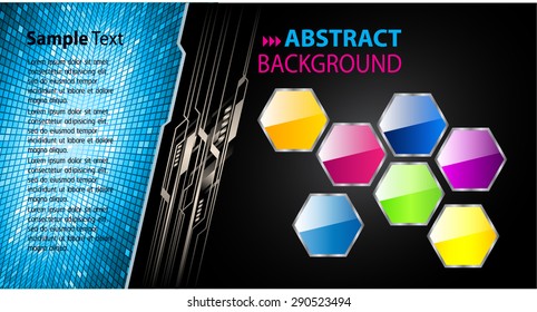 dark blue black Light Abstract Technology background computer graphic website internet and business. vector illustration. text box. Brochure. card. banner flyer magazine. Design label.