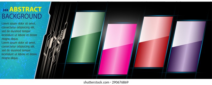 dark blue black Light Abstract Technology background computer graphic website internet and business. text box. Brochure. card. banner flyer magazine. Design label. colorful Frames for picture.