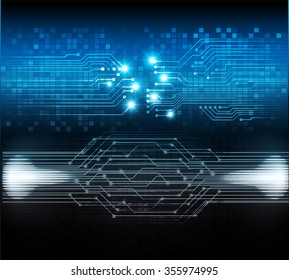 Dark blue black Light Abstract Technology background for computer graphic website internet and business. circuit. vector illustration. infographics. motion move blur.neon. pixel. eye
