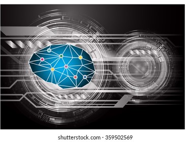 Dark blue black Light Abstract Technology background for computer graphic website internet business. circuit. vector illustration. 