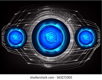 dark blue black Light Abstract Technology background for computer graphic website internet and business. circuit. illustration.digital.infographics. binary code. zero one.eye vector