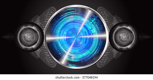 dark blue black Light Abstract Technology background for computer graphic website internet business. circuit. illustration. digital. infographics. binary code. www. vector.one. zero. Spark. eye scan