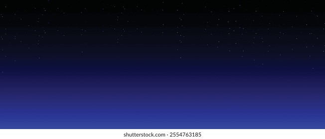 Dark blue and black sky filled with tiny, shimmering stars. A serene and cosmic background perfect for night-themed designs and celestial visuals.