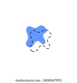 dark blue blob set blob