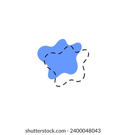 resumen de conjunto de blobs azul oscuro