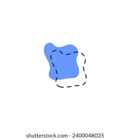dark blue blob set design