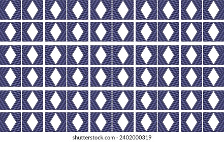 bloque azul oscuro con diamante blanco sobre fondo blanco repite el diseño de imagen completa sin fisuras para impresión de tela o papel de pared o fondo