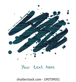 dark blue blot with waves background