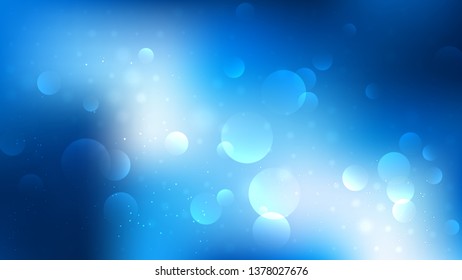Dark Blue Blurred Bokeh Background