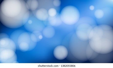 Dark Blue Blurry Lights Background Vector Image