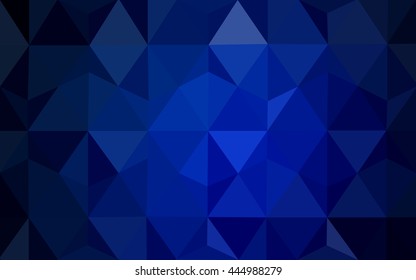 Dark blue blurry triangle background. Shining colored illustration in a brand-new style. The completely new template can be used for your brand book.